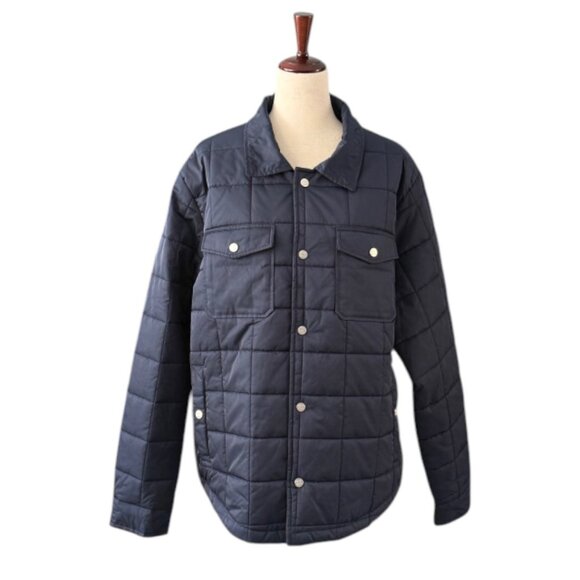 Robert Graham Quilted Snap-Front Weather-Resistant Chore Jacket Navy Blue XL NWT - Picture 2 of 16